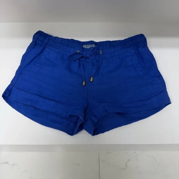 Guess Royal Blue Linen Shorts | Drawstring Waist | Size S | Like New - Picture 2 of 8